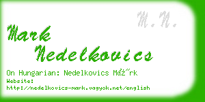 mark nedelkovics business card